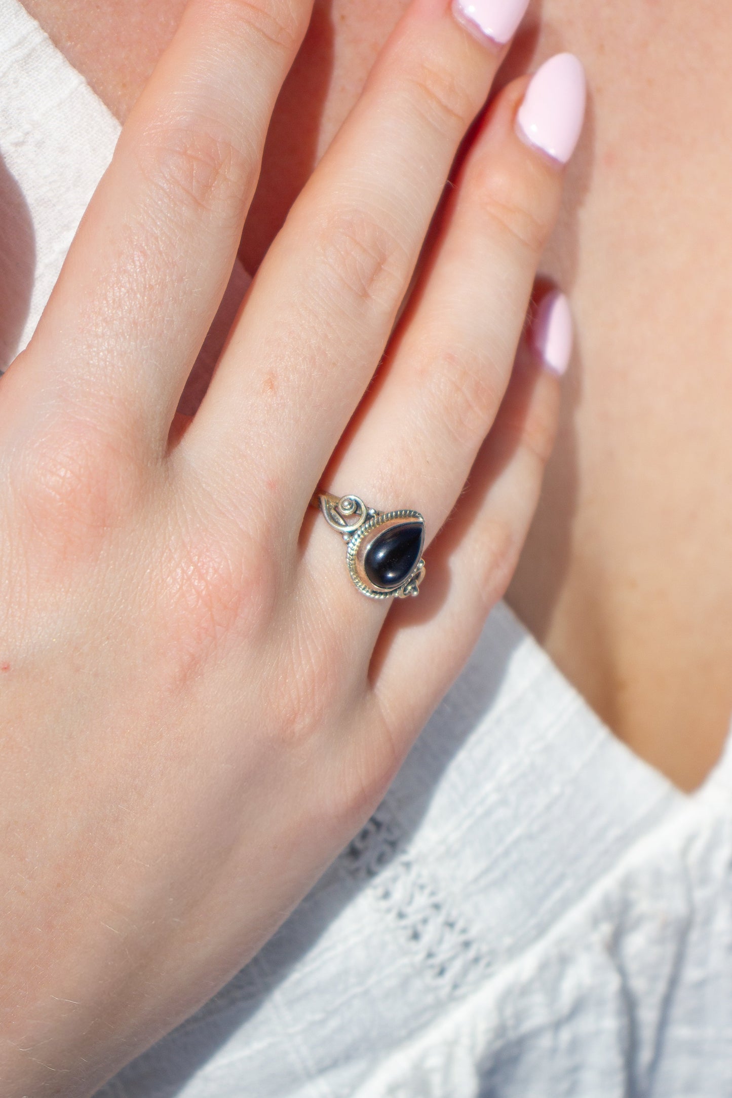 Ring Zwarte Onyx Nura