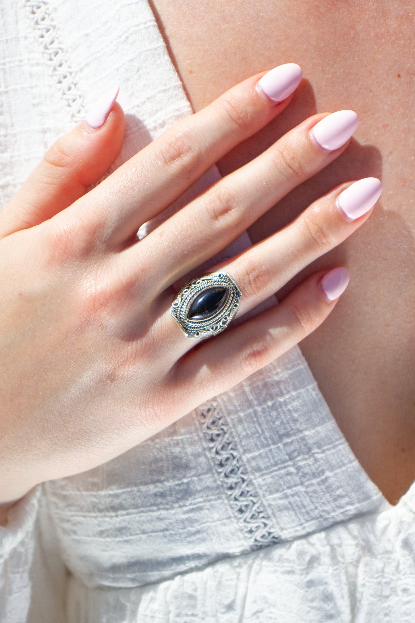 Ring Zwarte Onyx Zahra