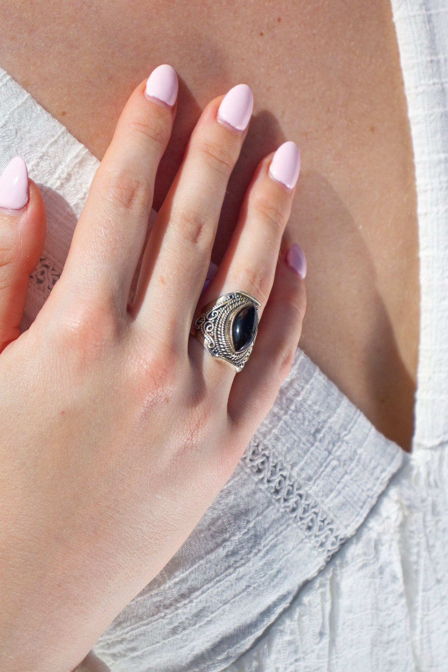 Ring Zwarte Onyx Zahra