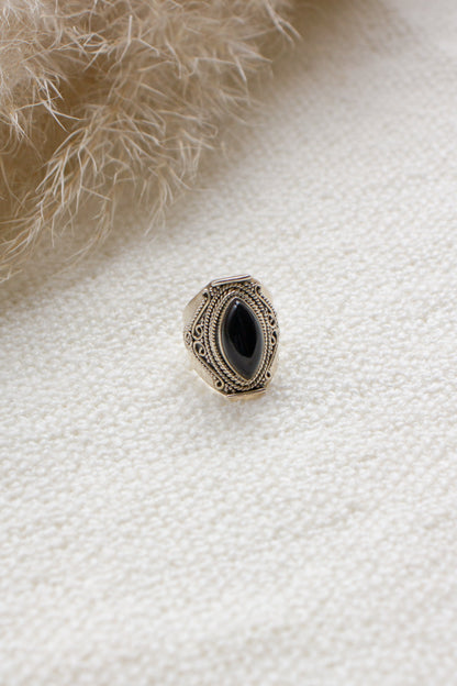Ring Zwarte Onyx Zahra