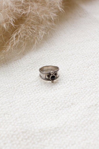 Ring Zwarte Onyx Luna
